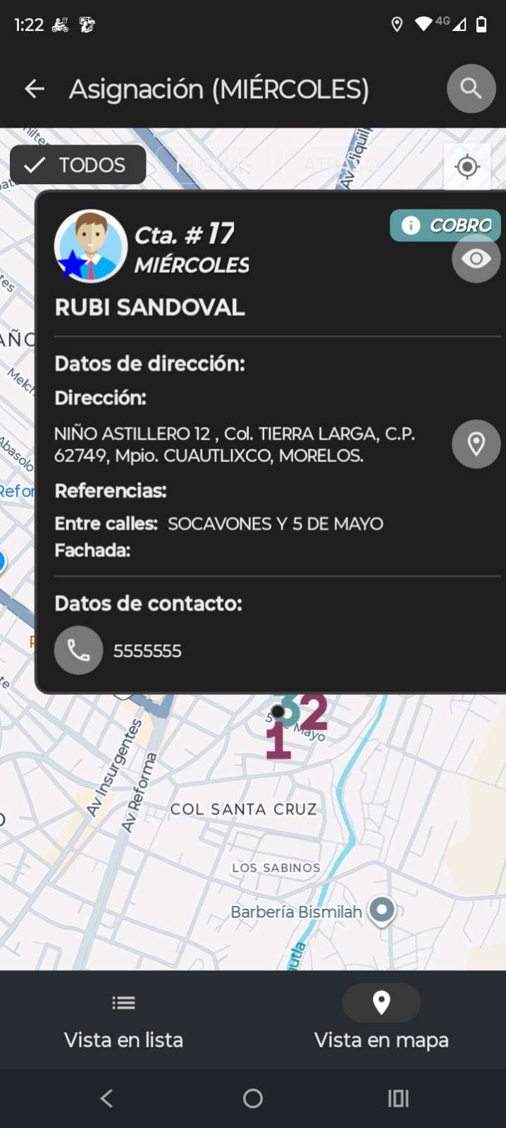 Otra pantalla de la aplicación CANVAS-IA